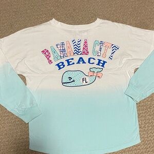Girls size large White Jersey shirt Panama City beach Long Sleeve Shirt